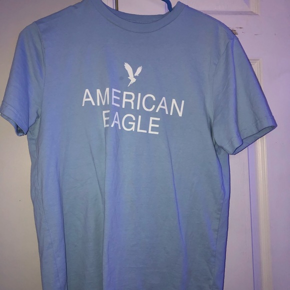 American Eagle baby blue t shirt - Picture 5 of 7